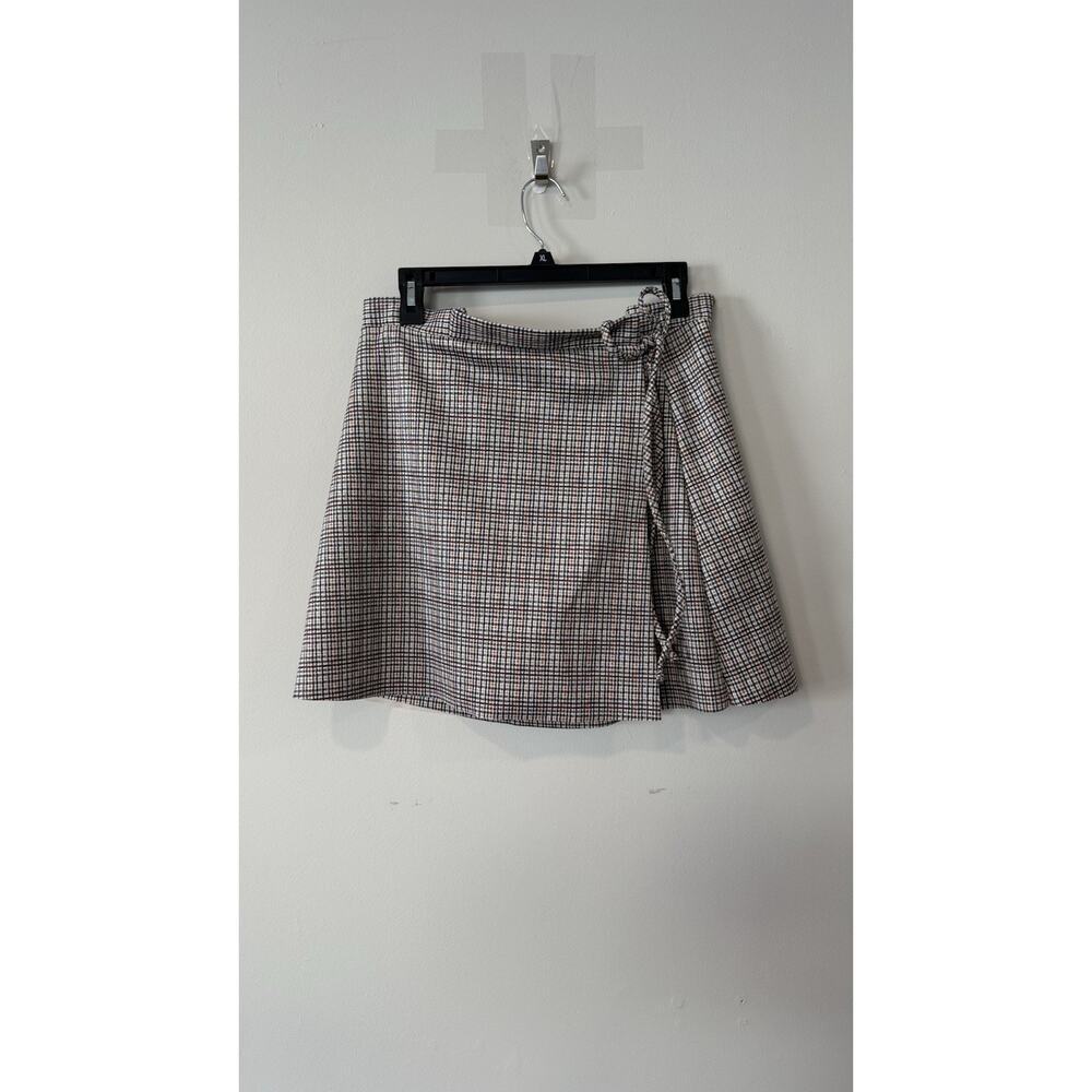 NWT Zara Plaid Wrap Skort Skirt With Shorts Size XL 2723 - Picture 2 of 9